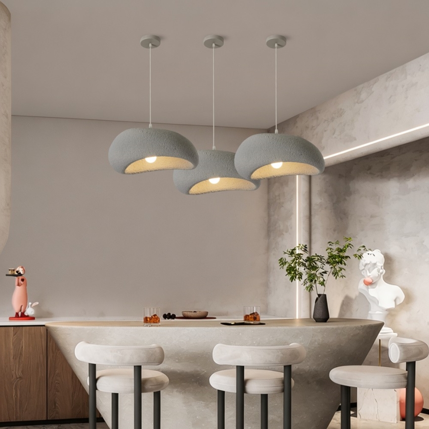 BRILAGI - Pendelleuchte an Kabel WABI SABI 1xE27/60W/230V Ø 40 cm grau