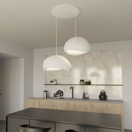 Brilagi - Pendelleuchte an Kabel WABI SABI 2xE27/40W/230V Durchmesser 60 cm weiß