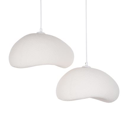 Brilagi - Pendelleuchte an Kabel WABI SABI 2xE27/40W/230V Durchmesser 60 cm weiß