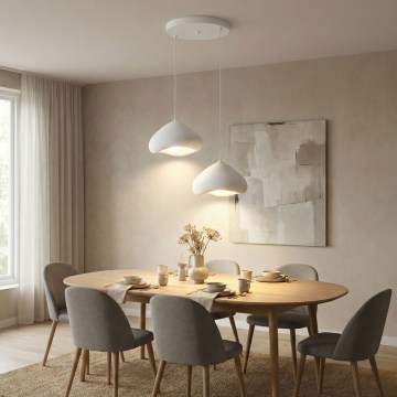 Brilagi - Pendelleuchte an Kabel WABI SABI 2xE27/40W/230V Ø 45 cm weiß