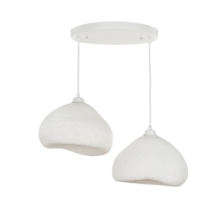 Brilagi - Pendelleuchte an Kabel WABI SABI 2xE27/40W/230V Ø 45 cm weiß