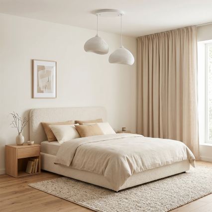 Brilagi - Pendelleuchte an Kabel WABI SABI 2xE27/40W/230V Ø 45 cm weiß