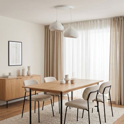 Brilagi - Pendelleuchte an Kabel WABI SABI 2xE27/40W/230V Ø 45 cm weiß