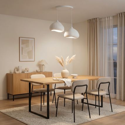 Brilagi - Pendelleuchte an Kabel WABI SABI 2xE27/40W/230V Ø 45 cm weiß