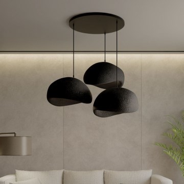 Brilagi - Pendelleuchte an Kabel WABI SABI 3xE27/40W/230V Ø 60 cm schwarz