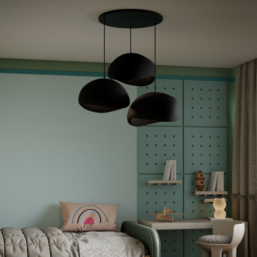 Brilagi - Pendelleuchte an Kabel WABI SABI 3xE27/40W/230V Ø 60 cm schwarz