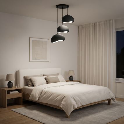 Brilagi - Pendelleuchte an Kabel WABI SABI 3xE27/40W/230V Ø 60 cm schwarz