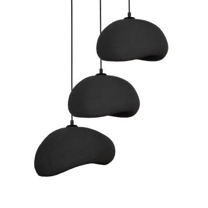 Brilagi - Pendelleuchte an Kabel WABI SABI 3xE27/40W/230V Ø 60 cm schwarz