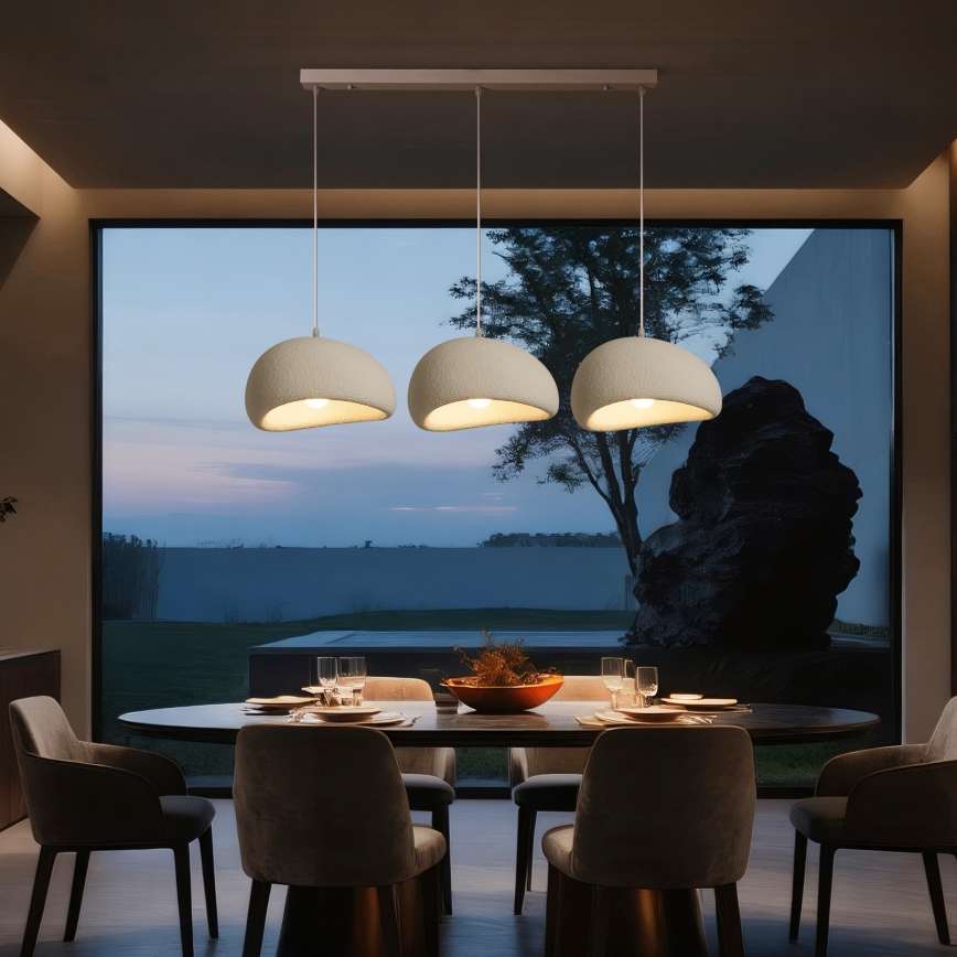BRILAGI - Pendelleuchte an Kabel WABI SABI 3xE27/60W/230V weiß