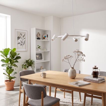 BRILAGI - Pendelleuchte an Seil SELE 6x GU10/30W/230V weiß
