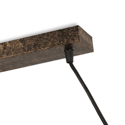 BRILAGI - Pendelleuchte an Stahlseil FORGE 3xE27/60W/230V Kupfer/Patina