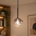 BRILAGI - Pendelleuchte an Stahlseil VULCANO 1xG9/8W/230V Ø 15 cm schwarz/rauchschwarz