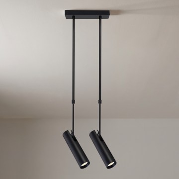 Brilagi - Pendelleuchte an Stange SELE 2xGU10/30W/230V schwarz