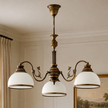 BRILAGI - Pendelleuchte an Stange TAURUS 3xE27/15W/230V Ø 70 cm bronze