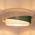 Brilagi - Pendelleuchte ARROW an Kabel 1xE27/60W/230V Ø 45 cm beige/grün/weiß
