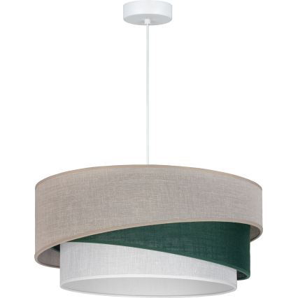 Brilagi - Pendelleuchte ARROW an Kabel 1xE27/60W/230V Ø 45 cm beige/grün/weiß