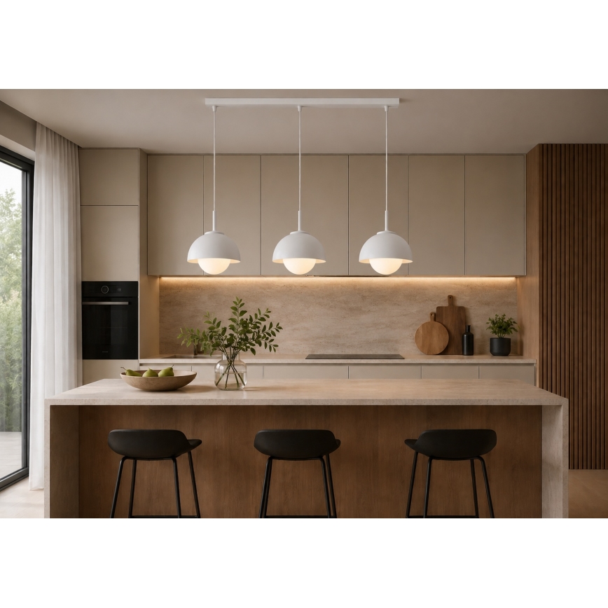 BRILAGI - Pendelleuchte COSMO mit Kabelaufhängung 3xE27/60W/230V weiß