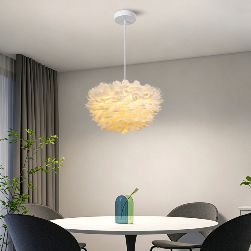 BRILAGI - Pendelleuchte FEATHER mit Kabelaufhängung 3xE27/40W/230V Ø 40 cm weiß