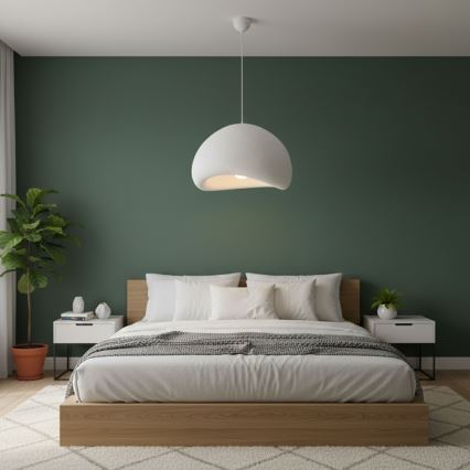 Brilagi - Pendelleuchte LOVAL mit Kabelaufhängung, 1xE27/40W/230V, Ø 50 cm, weiß