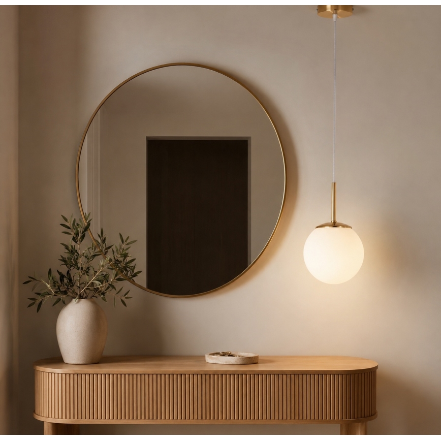 Brilagi - Pendelleuchte MILO mit Kabel 1xE27/60W/230V goldfarben