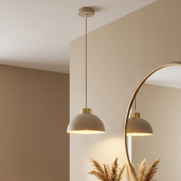 Brilagi - Pendelleuchte mit Kabel 1xE27/60W/230V Ø 18 cm beige/gold