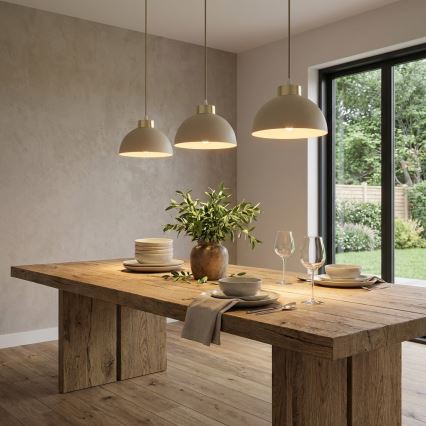 Brilagi - Pendelleuchte mit Kabel 1xE27/60W/230V Ø 18 cm beige/gold