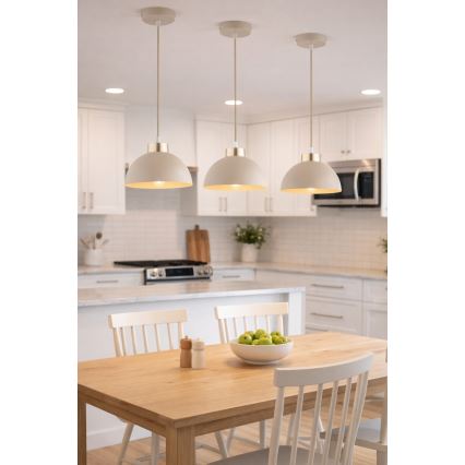 Brilagi - Pendelleuchte mit Kabel 1xE27/60W/230V Ø 18 cm beige/gold