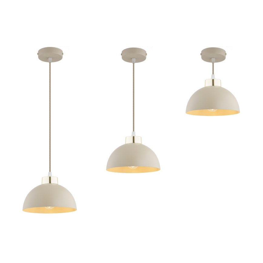 Brilagi - Pendelleuchte mit Kabel 1xE27/60W/230V Ø 18 cm beige/gold