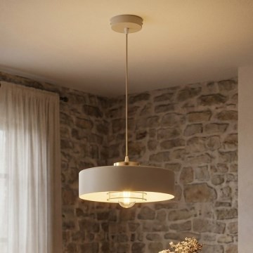 Brilagi - Pendelleuchte mit Kabel 1xE27/60W/230V Ø 30 cm Beige/Gold