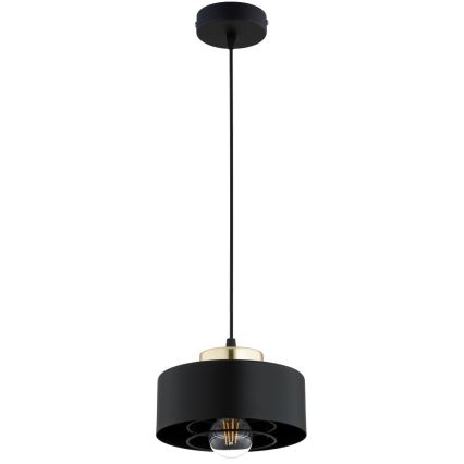 Brilagi - Pendelleuchte mit Kabel, 1× E27/60W/230V, Ø 20 cm, schwarz/gold