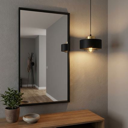 Brilagi - Pendelleuchte mit Kabel, 1× E27/60W/230V, Ø 20 cm, schwarz/gold