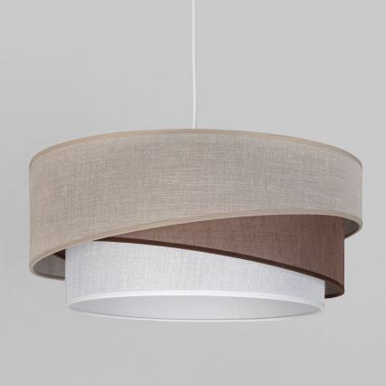 Brilagi - Pendelleuchte mit Kabel ARROW 1xE27/60W/230V Ø 45 cm beige/braun/weiß