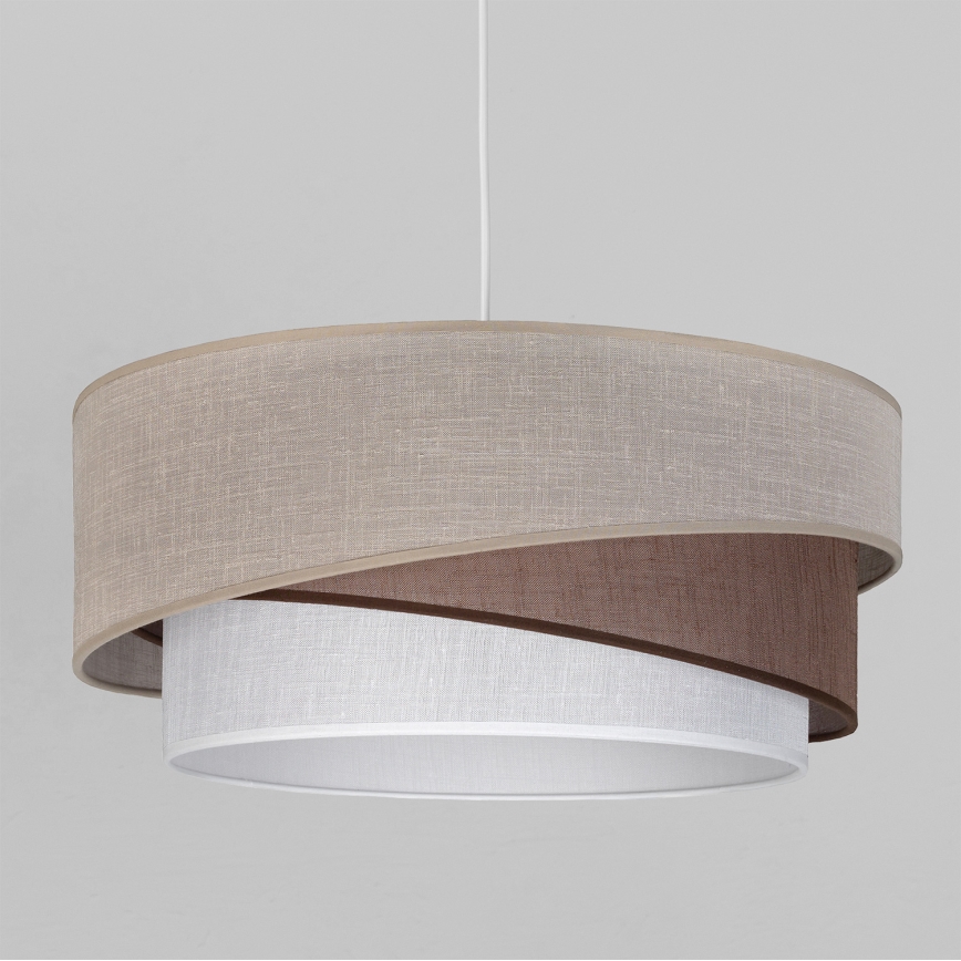Brilagi - Pendelleuchte mit Kabel ARROW 1xE27/60W/230V Ø 45 cm beige/braun/weiß