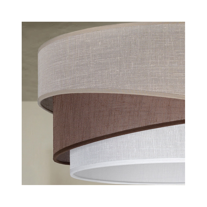 Brilagi - Pendelleuchte mit Kabel ARROW 1xE27/60W/230V Ø 45 cm beige/braun/weiß