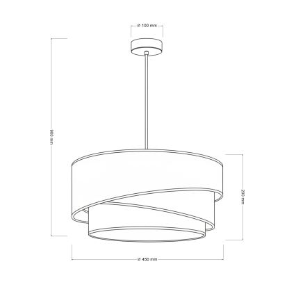 Brilagi - Pendelleuchte mit Kabel ARROW 1xE27/60W/230V Ø 45 cm beige/braun/weiß