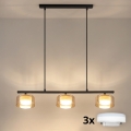Brilagi - Pendelleuchte mit Kabel AURA LUX 3xGX53/30W/230V schwarz/gold