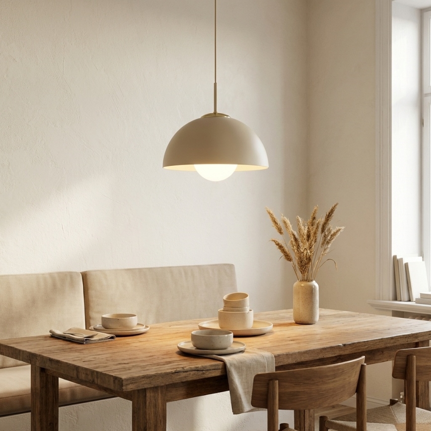 Brilagi - Pendelleuchte mit Kabel COSMO 1xE27/60W/230V Ø 30 cm beige/gold