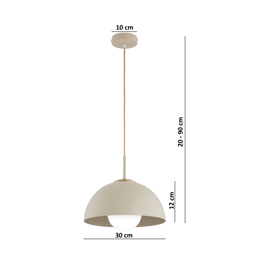 Brilagi - Pendelleuchte mit Kabel COSMO 1xE27/60W/230V Ø 30 cm beige/gold