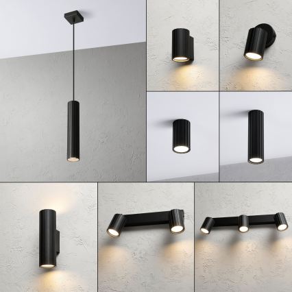 Brilagi - Pendelleuchte mit Kabel CRISPINA 1xGU10/10W/230V schwarz