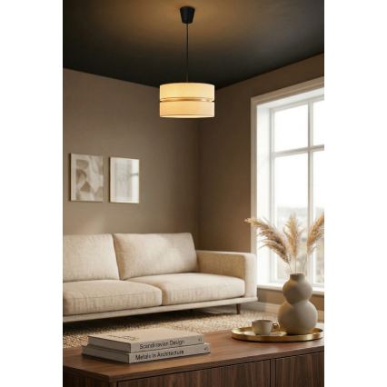 Brilagi - Pendelleuchte mit Kabel DUO-DUO 1xE27/60W/230V Ø 40 cm creme/gold