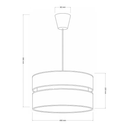Brilagi - Pendelleuchte mit Kabel DUO-DUO 1xE27/60W/230V Ø 40 cm creme/gold