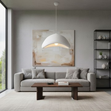 Brilagi - Pendelleuchte mit Kabel LUNA 1xE27/40W/230V Ø 52 cm weiß