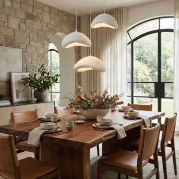 Brilagi - Pendelleuchte mit Kabel LUNA 3xE27/40W/230V Ø 82 cm weiß