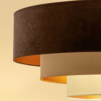 Brilagi - Pendelleuchte mit Kabel LUNETA 3xE27/60W/230V Ø 80 cm braun/beige/creme