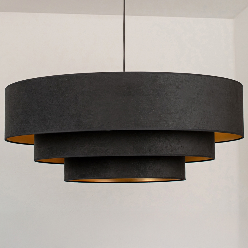Brilagi - Pendelleuchte mit Kabel LUNETA 3xE27/60W/230V Ø 80 cm schwarz/gold