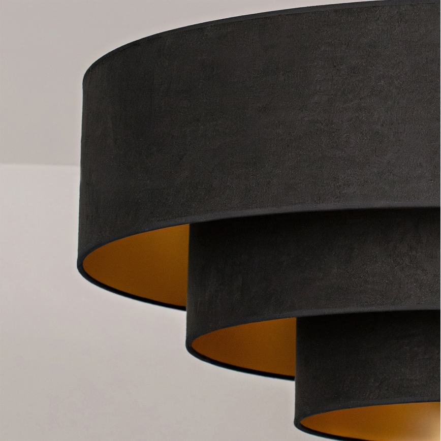 Brilagi - Pendelleuchte mit Kabel LUNETA 3xE27/60W/230V Ø 80 cm schwarz/gold