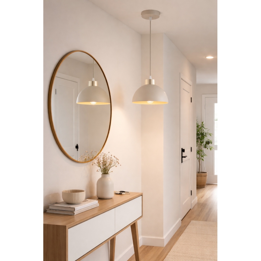 Brilagi - Pendelleuchte mit Kabel MOON 1xE27/60W/230V Ø 18 cm beige/gold