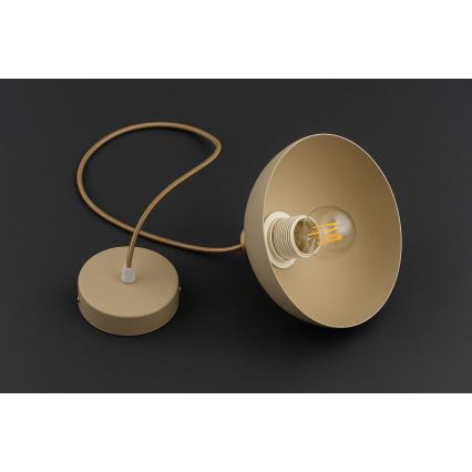 Brilagi - Pendelleuchte mit Kabel MOON 1xE27/60W/230V Ø 18 cm beige/gold