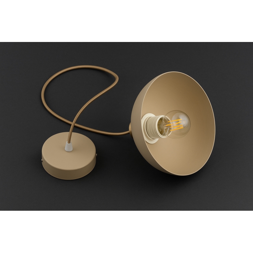 Brilagi - Pendelleuchte mit Kabel MOON 1xE27/60W/230V Ø 18 cm beige/gold