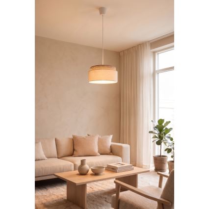 Brilagi - Pendelleuchte mit Kabel PADOVA 1xE27/60W/230V Ø 40 cm beige